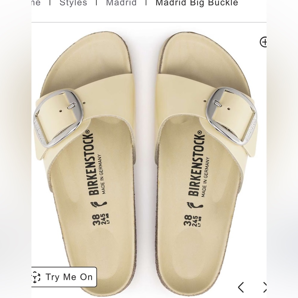 Birkenstock Madrid Big Buckle Sandals in Butter